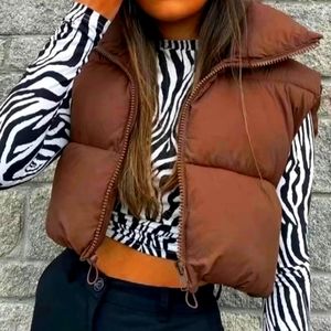High Neck Puffer Vest